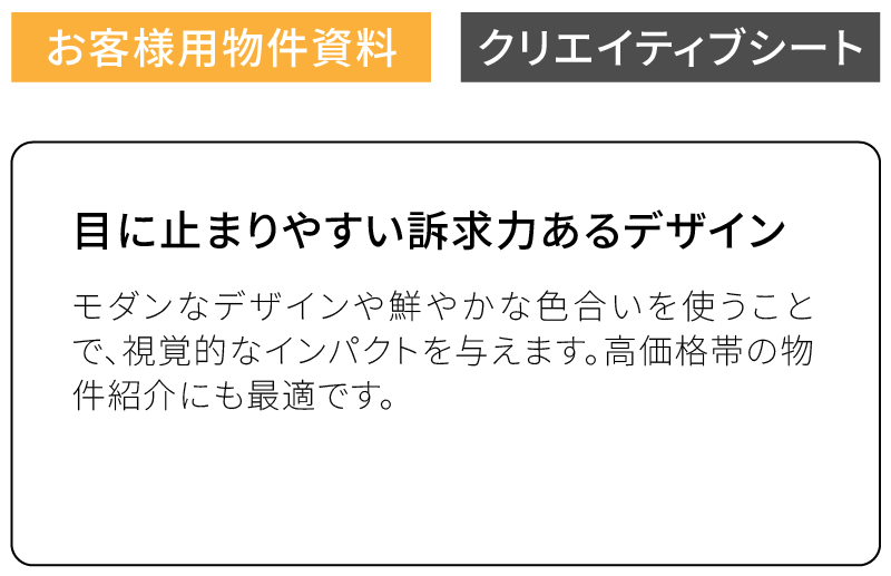 目に止まりやすい訴求力あるデザイン